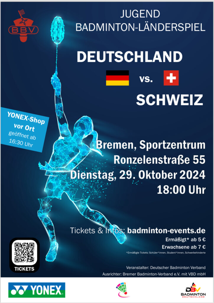 Badminton Bremen – Jugend-Länderspiel im Sportzentrum Ronzelenstraße